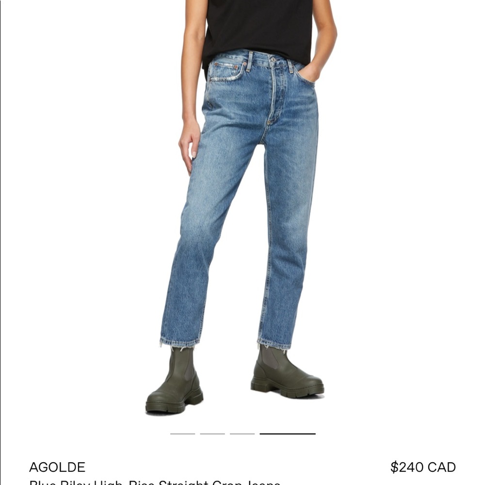 AGOLDE Riley High-rise straight crop jeans size 26